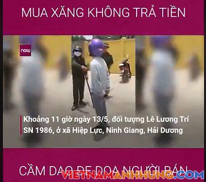 Mua xăng không trả tiền còn cầm dao đe dọa người dân và cái kết