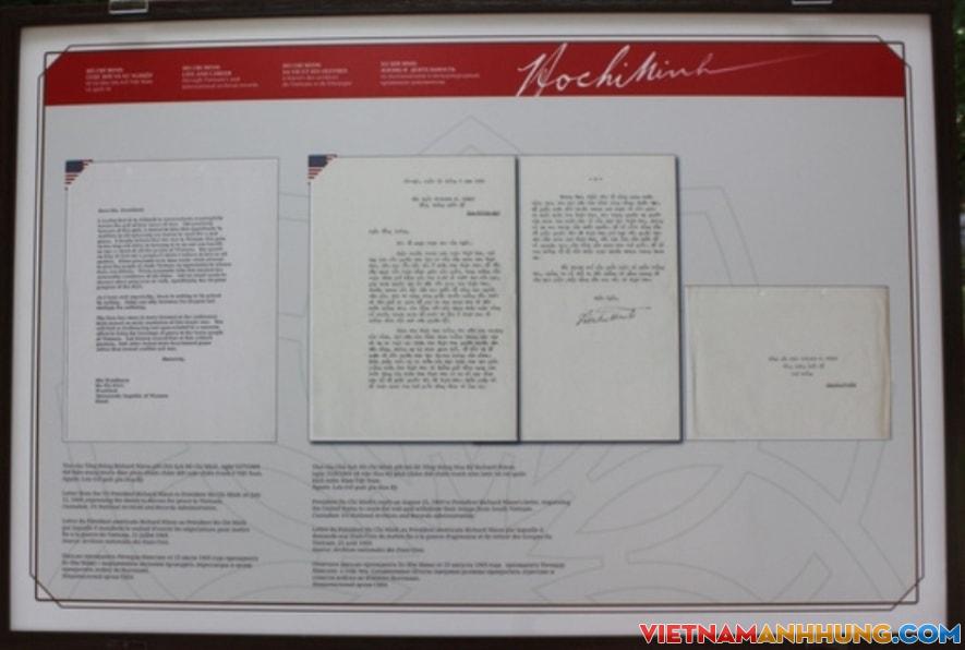 lá thư Bác Hồ gửi Tổng thống Mỹ Richard Nixon 08 ngày trước khi Bác qua đời