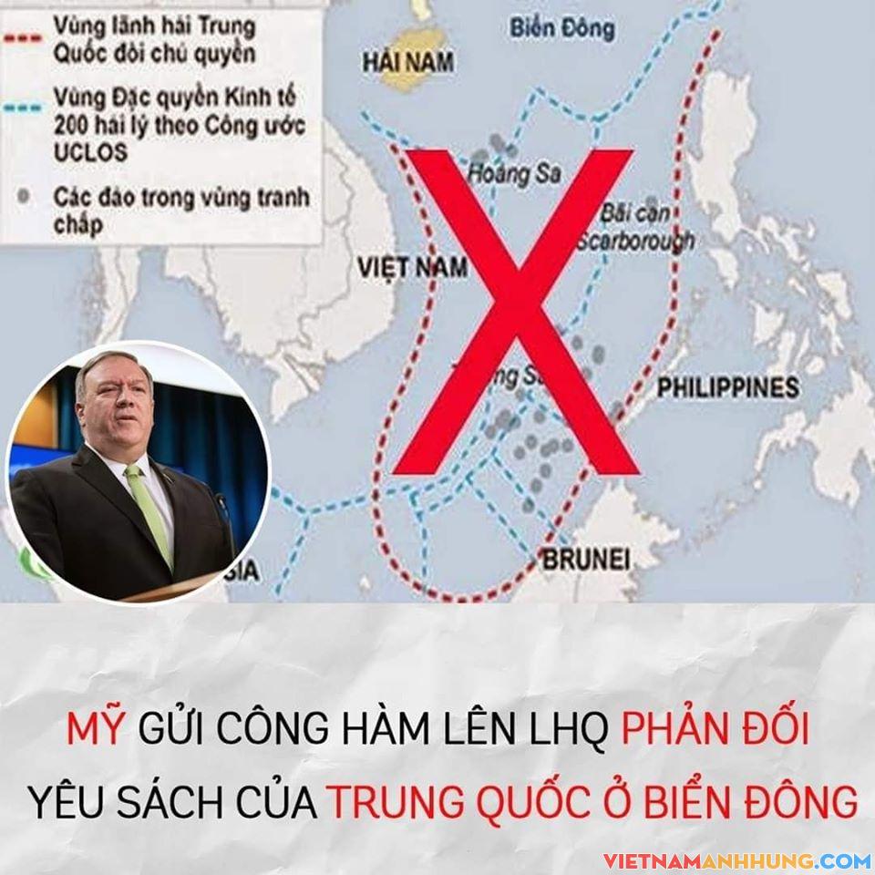 Mỹ gửi công hàm lên Liên hợp quốc phản đối yêu sách của Trung Quốc ở Biển đông