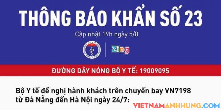 Bộ Y tế ra thông báo khẩn số 23