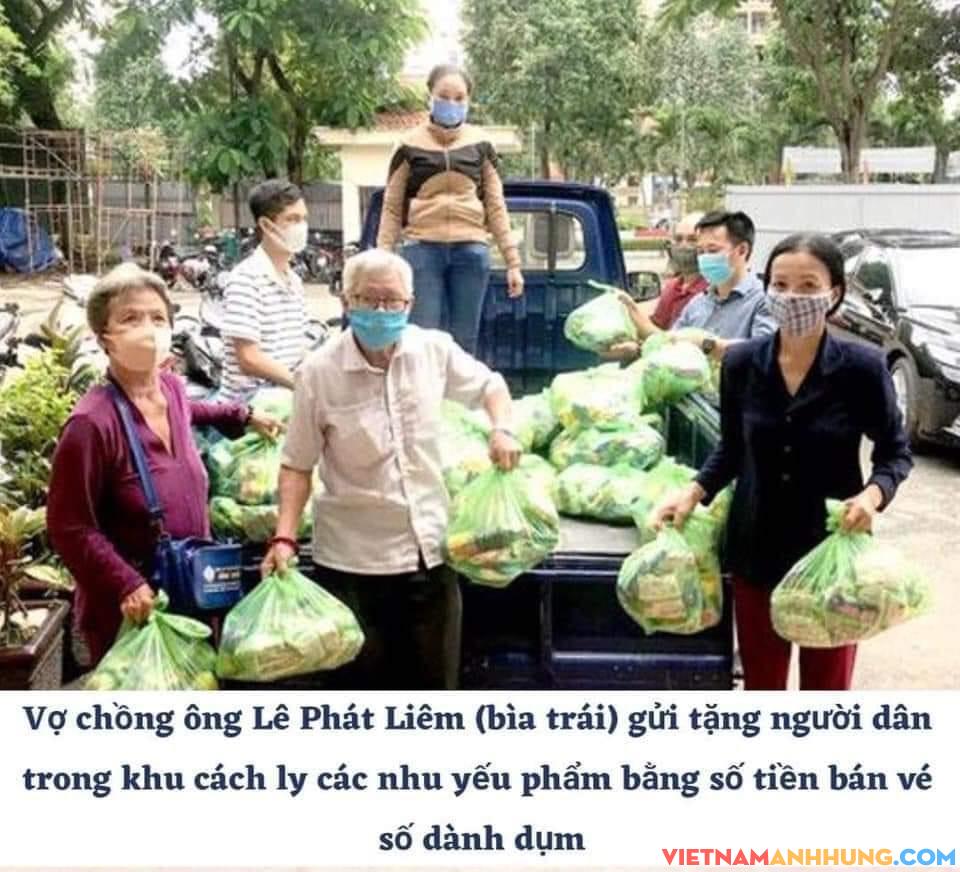 Tiền lời đi bán vé số, vợ chồng cụ ông 80 tuổi mua nhu yếu phẩm tặng người dân trong khu cách ly