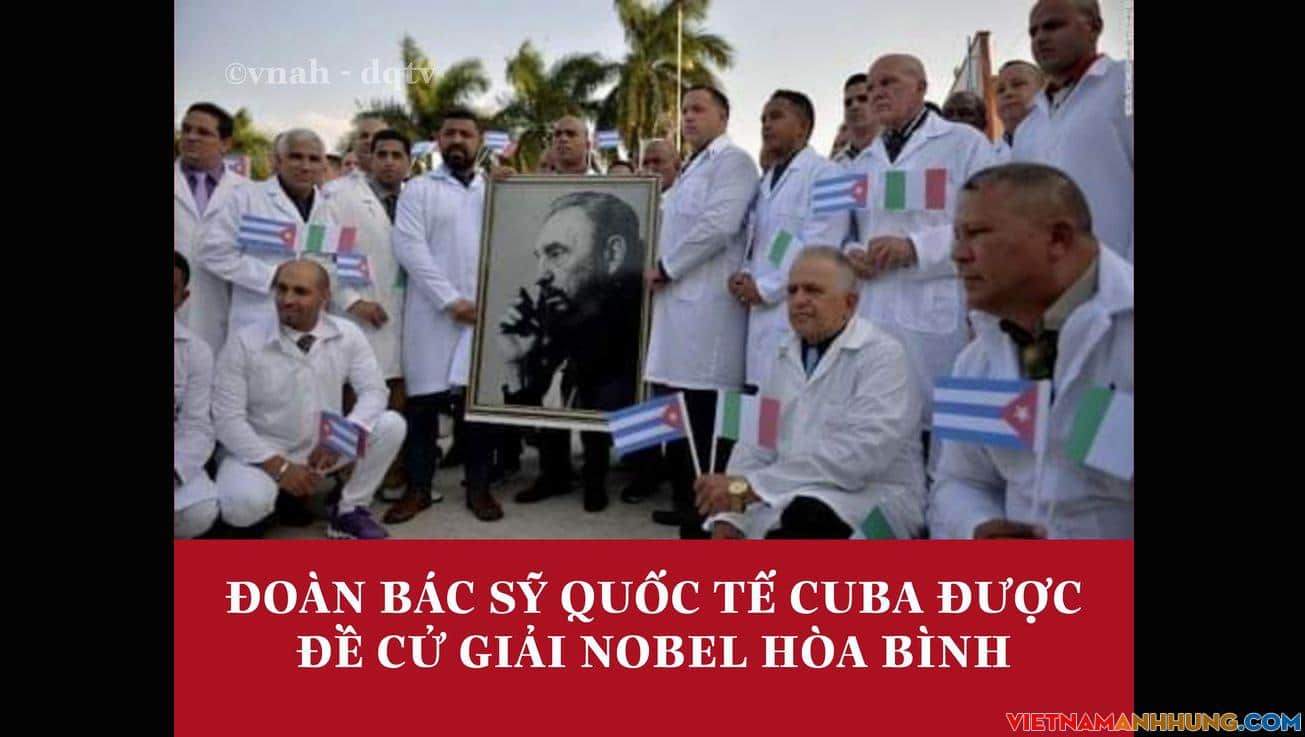 Đoàn Bác sỹ quốc tế Cu Ba được đề cử giải Nobel hòa bình