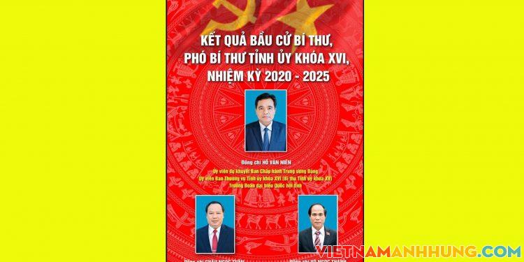 Kết quả bầu Bí thư, Phó Bí thư Tỉnh ủy khóa XVI, nhiệm kỳ 2020 – 2015