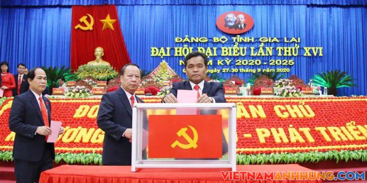 Bầu 53 đồng chí vào Ban chấp hành Đảng bộ tỉnh Gia Lai nhiệm kỳ 2020 – 2025