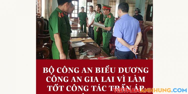 Bộ Công an biểu dương Công an Gia Lai vì làm tốt công tác trấn áp tội phạm