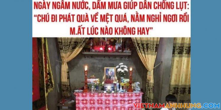 Trưởng thôn qua đời vì kiệt sức sau nhiều ngày giúp dân chống lũ