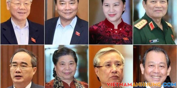Danh sách Ủy viên Bộ Chính trị quá độ tuổi và đủ độ tuổi tái cử khóa XIII