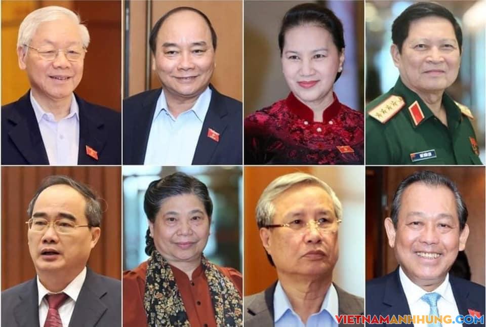 Danh sách Ủy viên Bộ Chính trị quá độ tuổi và đủ độ tuổi tái cử khóa XIII