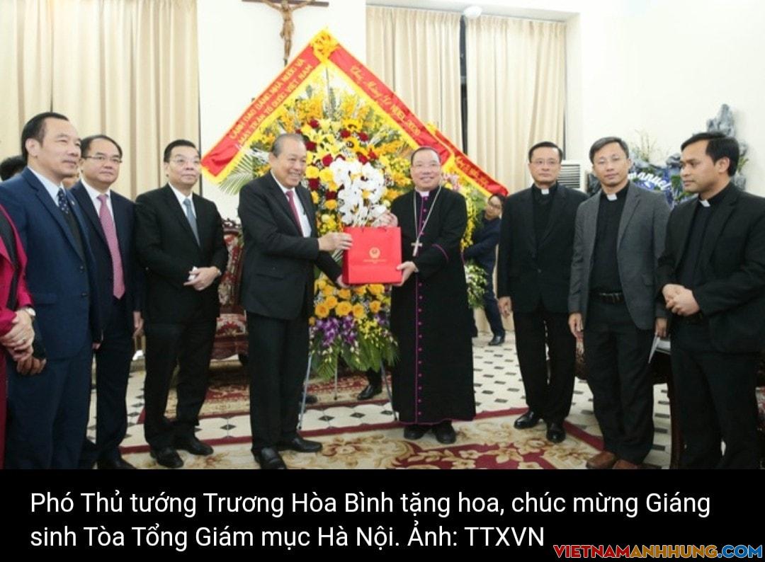 Phó Thủ tướng Trương Hòa Bình chúc Giáng sinh đồng bào Công giáo