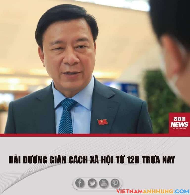 Hải Dương giãn cách xã hội từ 12 giờ trưa ngày 28/01