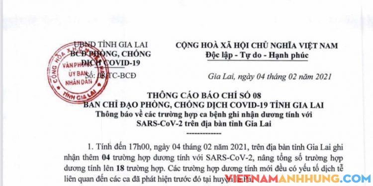 Thông cái báo chí số 08