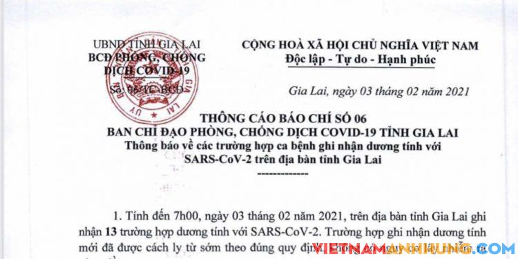 Thông cáo báo chí số 06