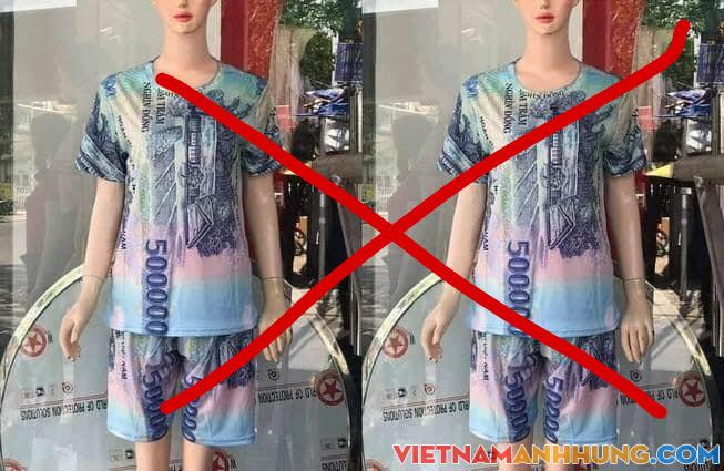 Bán quần áo in hình tiền Việt Nam: Bị phạt đến 50 triệu đồng