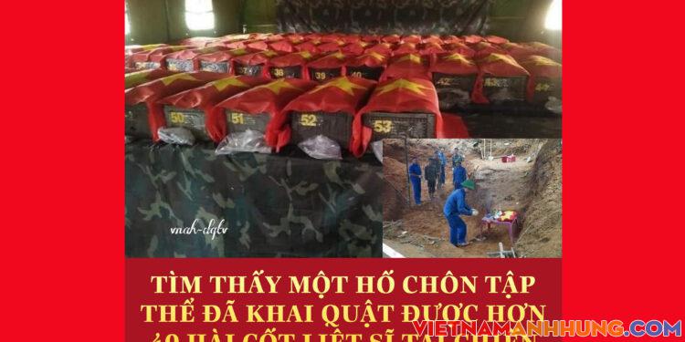 Tìm thấy một hố chôn tập thể đã khai quật được hơn 40 hài cốt Liệt sĩ tại chiến khu xưa Ba Longf