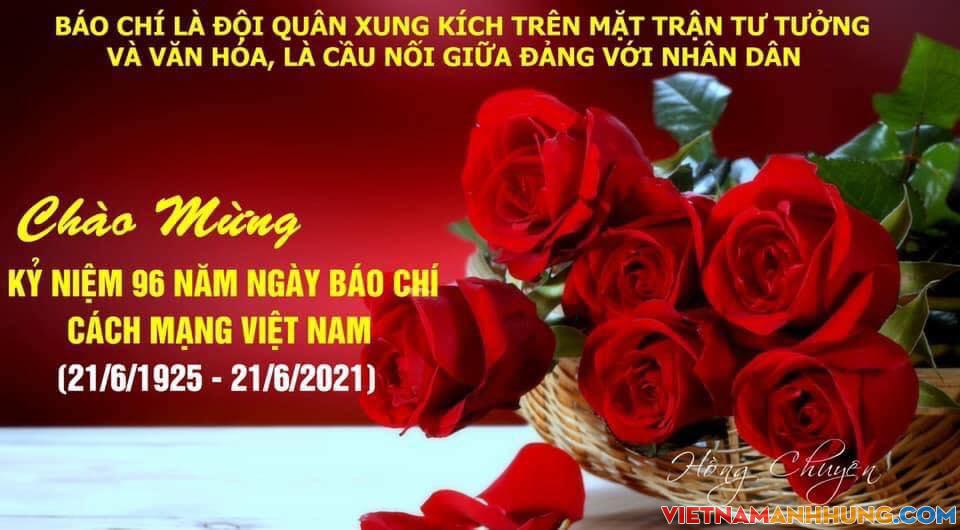 Chào mừng 96 năm Ngày báo chí cách mạng Việt Nam (21/6/1925 – 21/6/2021)