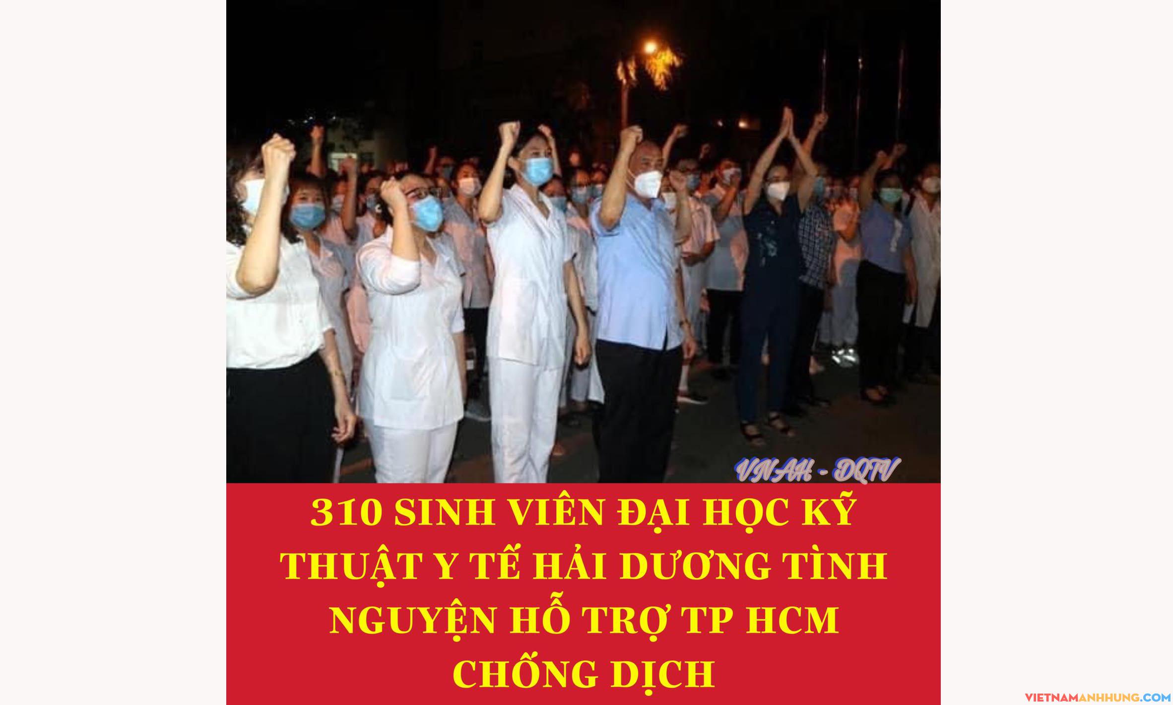 310 sinh viên Đại học Kỹ thuật Y tế Hải Dương tình nguyện hỗ trợ TP.HCM chống dịch