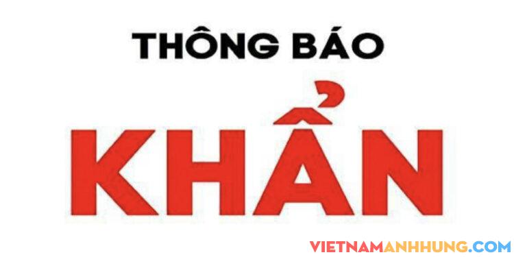 Thông báo khẩn số 78, ngày 24/7/2021