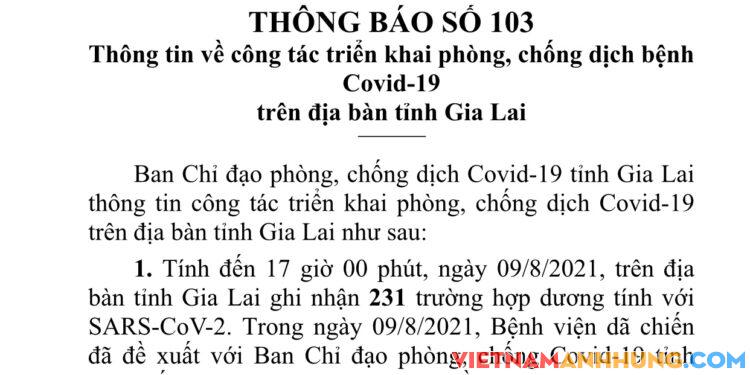 Thông báo số 103: Thông tin về các trường hợp khỏi bệnh và được xuất viện