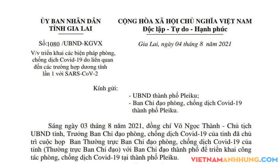 Thành phố Pleiku tiếp tục thực hiện theo các quy định của Chỉ thị 15
