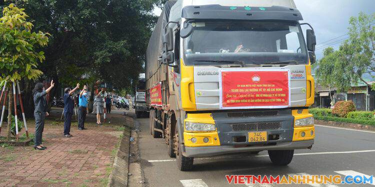 Gia Lai vận chuyển miễn phí hàng hóa thiết yếu đi TP. Hồ Chí Minh