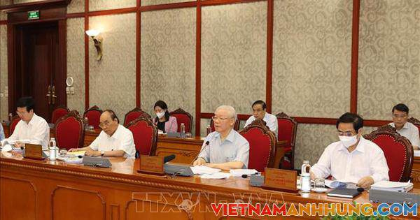 Những hình ảnh Tổng Bí thư Nguyễn Phú Trọng chủ trì họp Bộ Chính trị