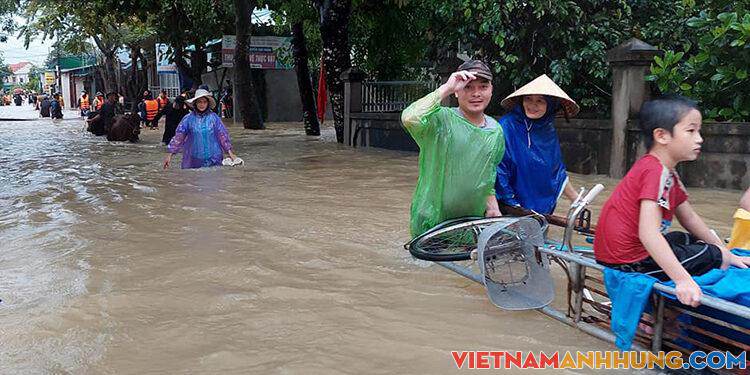 Gần 700 nhà dân ở Nghệ An bị ngập