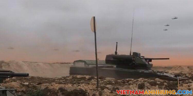 Nga tung robot chiến đấu hỏa lực đáng gờm trong tập trận chung