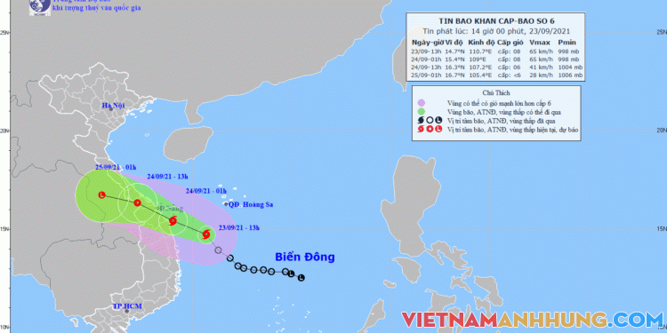 TIN BÃO KHẨN CẤP (Cơn bão số 6)