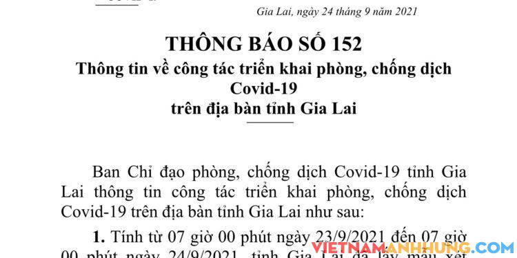 Thông báo 152: Gia Lai tổ chức lấy 1.850 mẫu xét nghiệm và không ghi nhận trường hợp nào dương tính