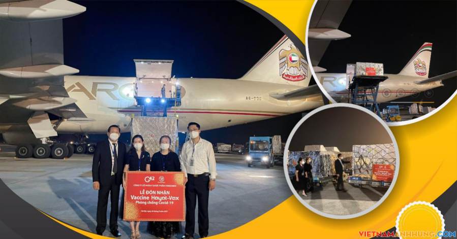 Vaccine Covid-19 Hayat-Vax sản xuất tại UAE đã về đến Việt Nam