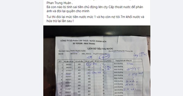 Công ty Cấp thoát nước Khánh Hòa giải thích vụ ghi vượt số khối nước của dân