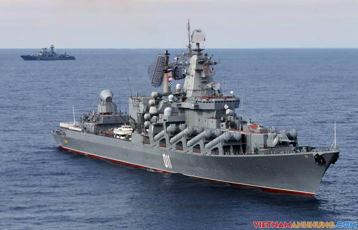 Chiến hạm Nga tập trận phóng tên lửa trên Biển Nhật Bản