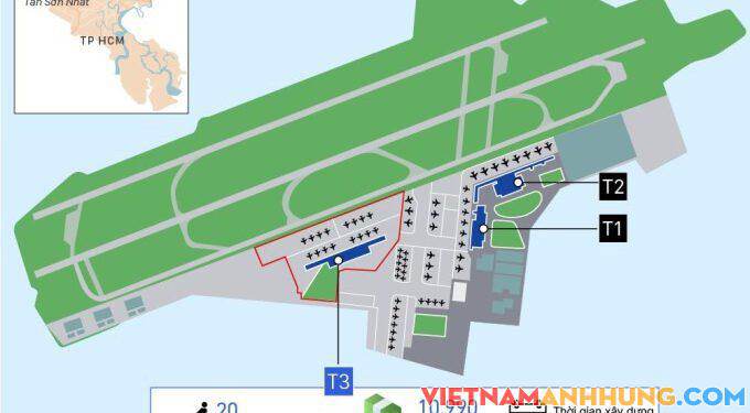 Khởi công nhà ga T3 sân bay Tân Sơn Nhất vào tháng 12