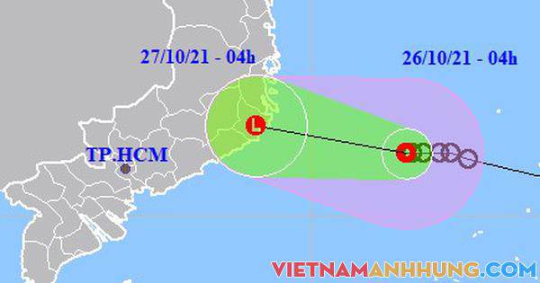 Áp thấp nhiệt đới hướng vào Khánh Hòa – Bắc Bình Thuận, miền Trung mưa lớn