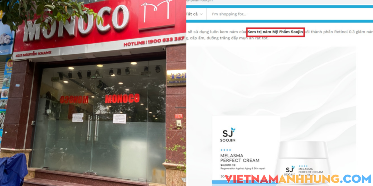 Kiểm tra Công ty mỹ phẩm Soojin đang quảng cáo dễ gây nhầm lẫn