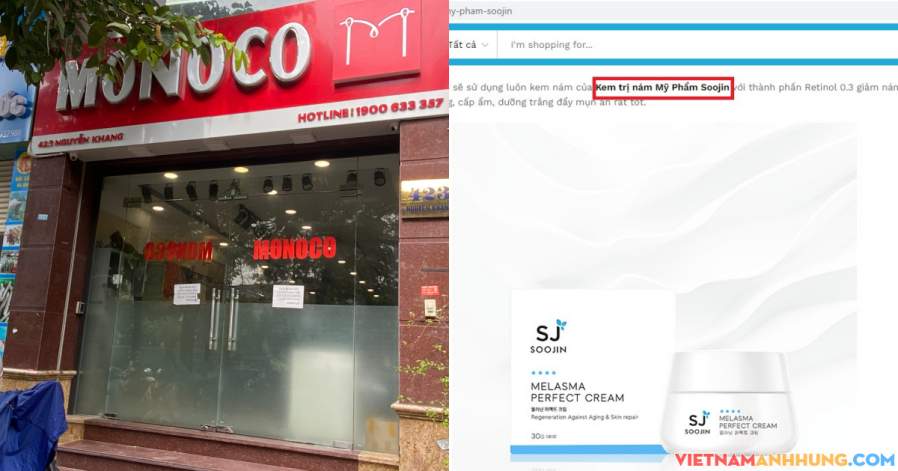 Kiểm tra Công ty mỹ phẩm Soojin đang quảng cáo dễ gây nhầm lẫn