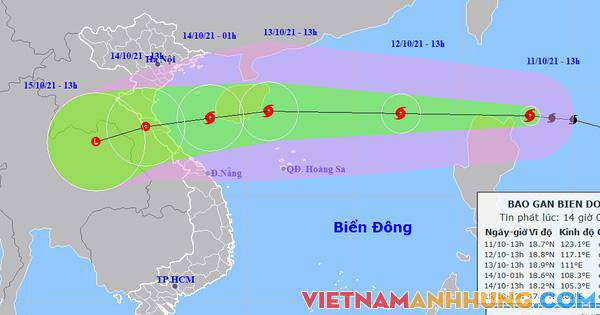 Bão Kompasu giật cấp 13, hướng vào miền Trung