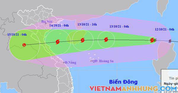 Bão số 8 vào Biển Đông, giật cấp 13 hướng vào miền Trung
