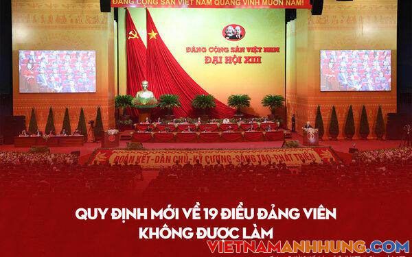 Quy định mới về những điều đảng viên không được làm