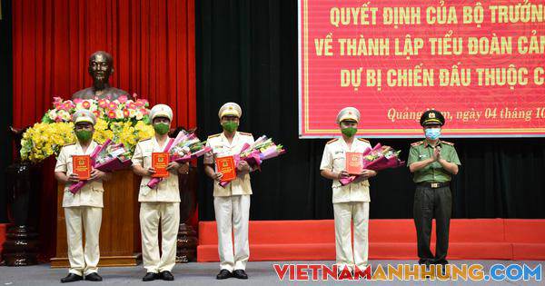 Thành lập Tiểu đoàn Cảnh sát cơ động dự bị chiến đấu tại Quảng Nam