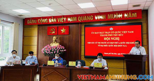 Cử tri TP Thủ Đức đề nghị cần gíám sát việc nhập khẩu trang thiết bị y tế