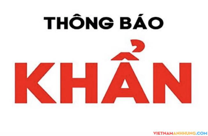 Thông báo khẩn ngày 31/10/2021