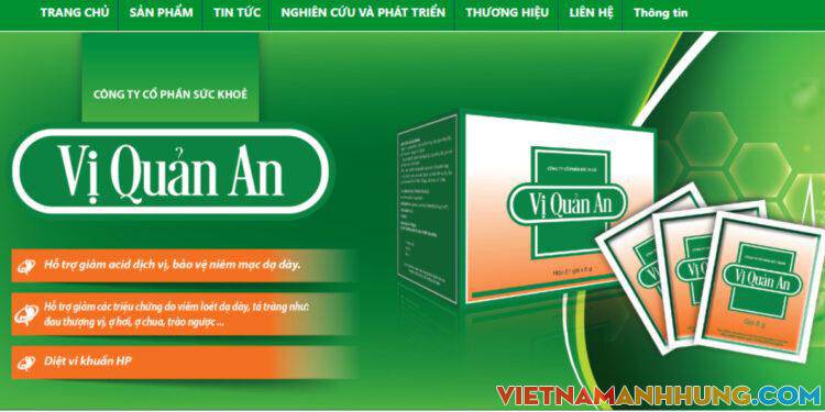 Vị Quản An – Thực phẩm chức năng được thổi phồng công dụng như thuốc chữa bệnh