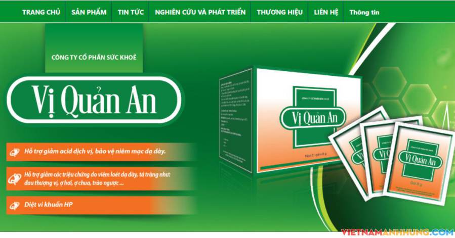 Vị Quản An – Thực phẩm chức năng được thổi phồng công dụng như thuốc chữa bệnh