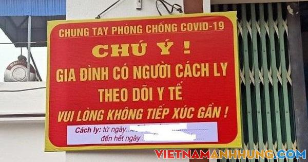 Treo biển trước cửa nhà người về từ TP HCM, Đà Nẵng: Không bắt buộc
