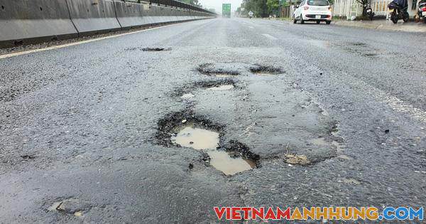 “Bẫy” tai nạn trên Quốc lộ 1 lại hiện ra sau mưa lớn, chẳng có biển cảnh báo