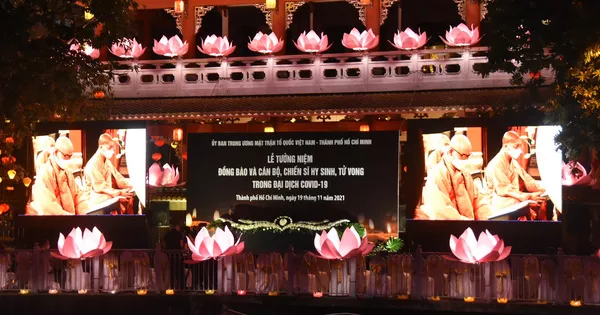 Lễ tưởng niệm đồng bào tử vong và cán bộ, chiến sĩ hy sinh trong đại dịch Covid-19