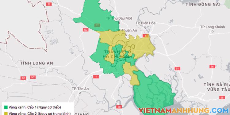 TP HCM có 9 quận huyện ‘vùng xanh’