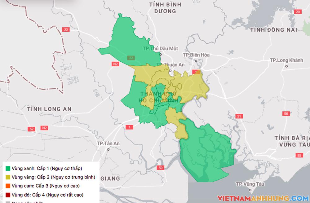 TP HCM có 9 quận huyện ‘vùng xanh’