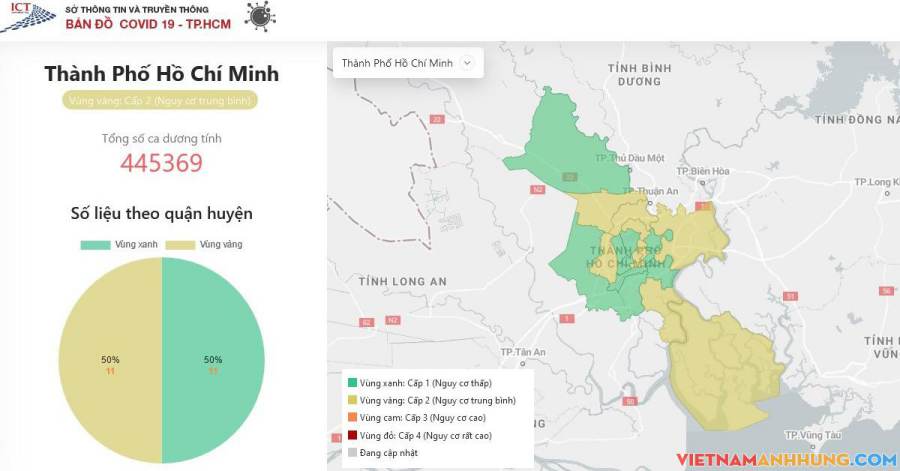 Không còn quận, huyện nào cấp độ 3